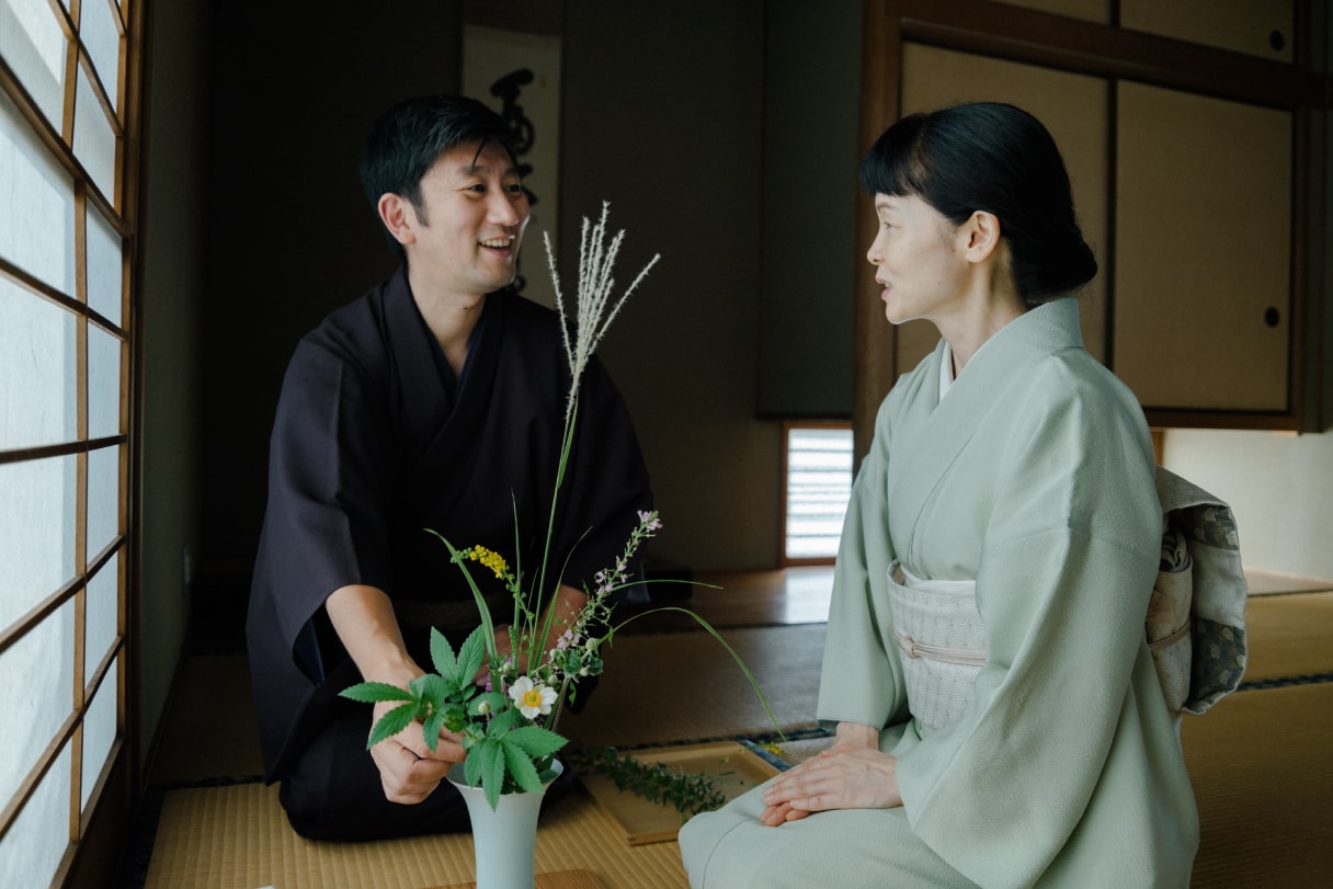 生け花教室の様子