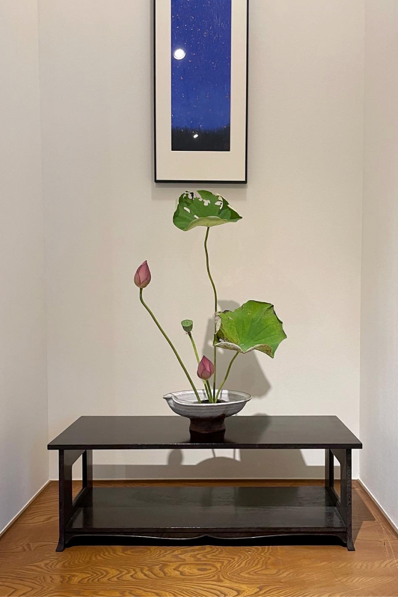 生花教室の生徒のいけばな作品